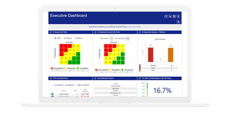 Screenshot Aviation Software Executive Dashboard